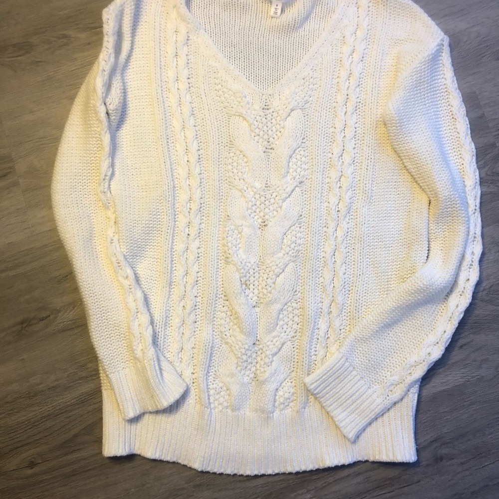 White sweater with design